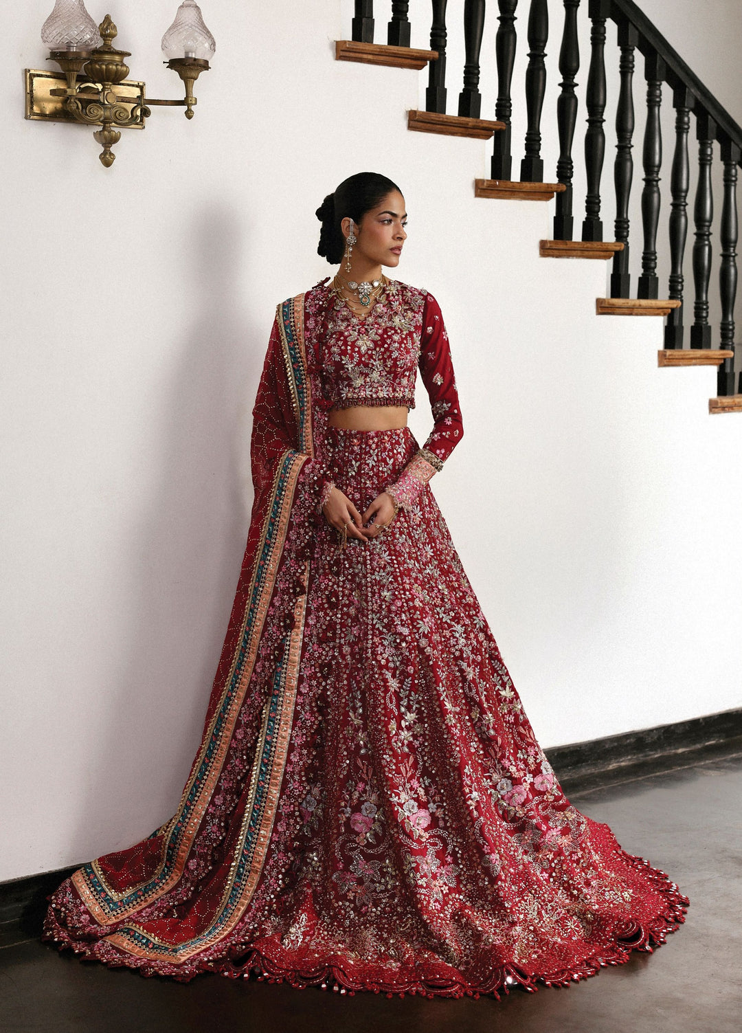 Jardin D Amour by Republic WomensWear Unstitched Embroidered Raw Silk 3 Piece Suit RW26UJA ROSE ETERNELLE WU-08 - Wedding Collection