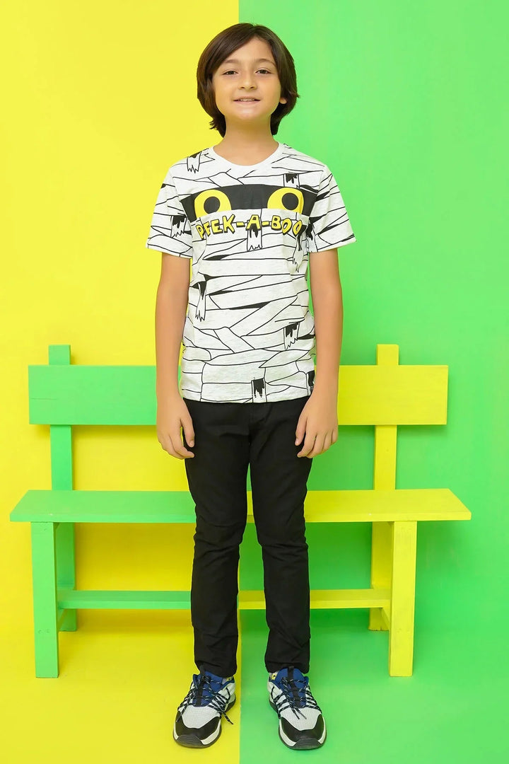 Ochre RTW Printed Cotton T-Shirt Boys 1 Piece OKB-293 - Summer Collection