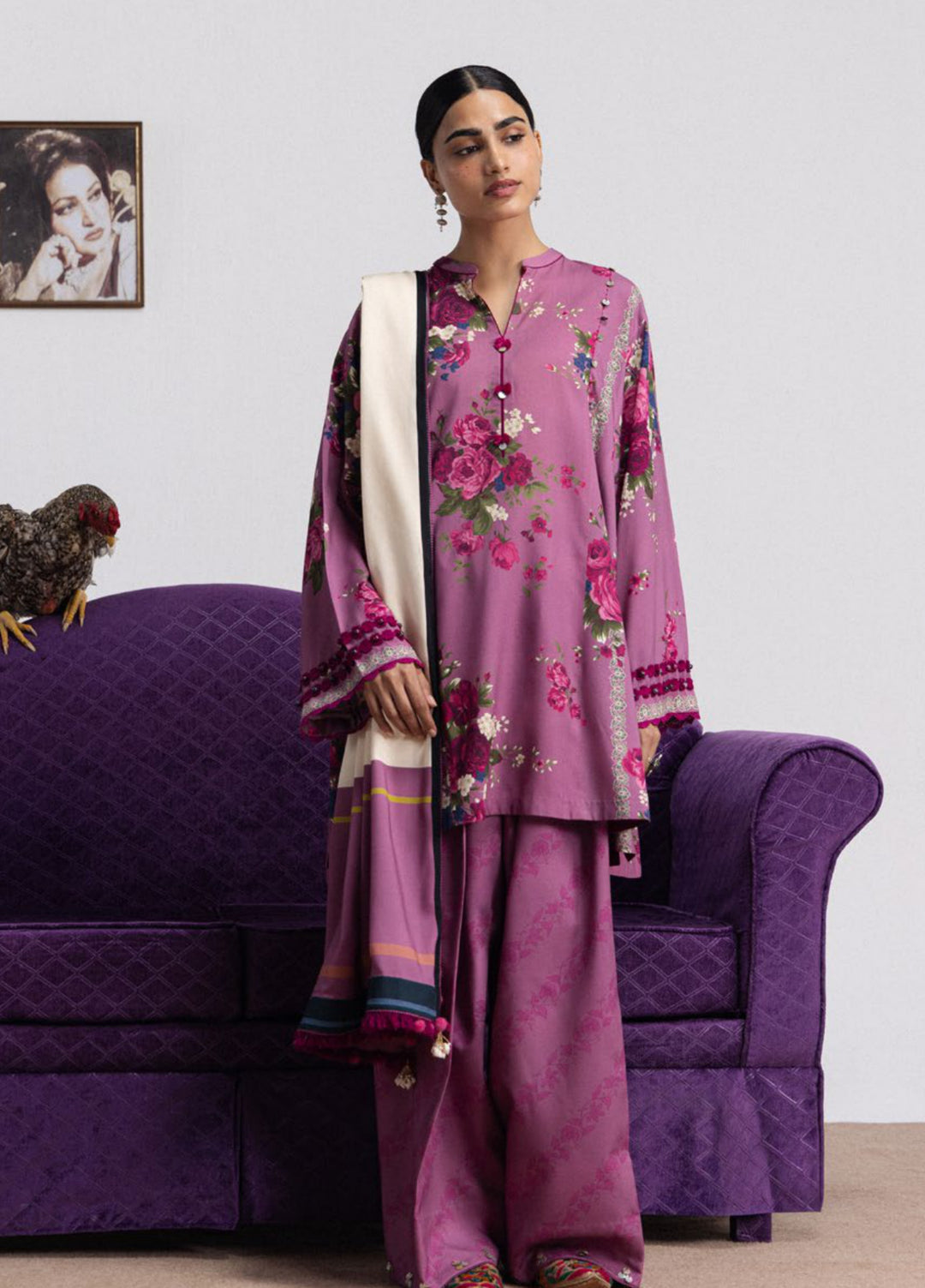 Coco by Zara Shahjahan Unstitched Printed Linen 3 Piece Suit CZ26UPL Katya 9A - Casual Collection