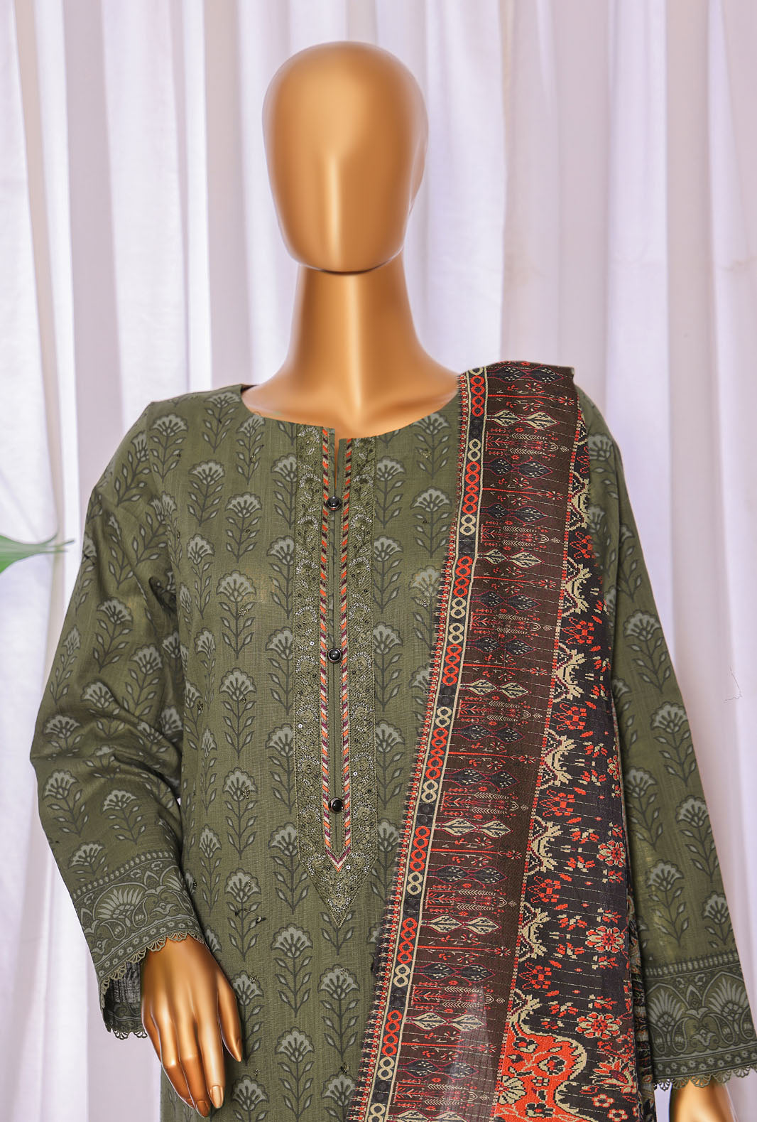 Cross Hatch by Hz Textiles Unstitched Khaddar 3 Piece Embroidered KCE-3097 - Winter Collection