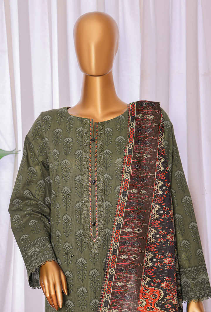 Cross Hatch by Hz Textiles Unstitched Khaddar 3 Piece Embroidered KCE-3097 - Winter Collection