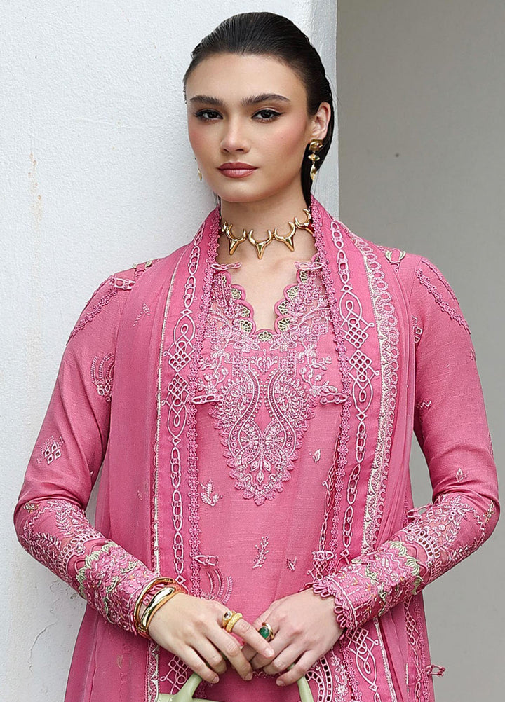 Q Line by Qalamkar Embroidered Linen Suits Unstitched 3 Piece QLM25QW KL-04 Bloom - Winter Collection