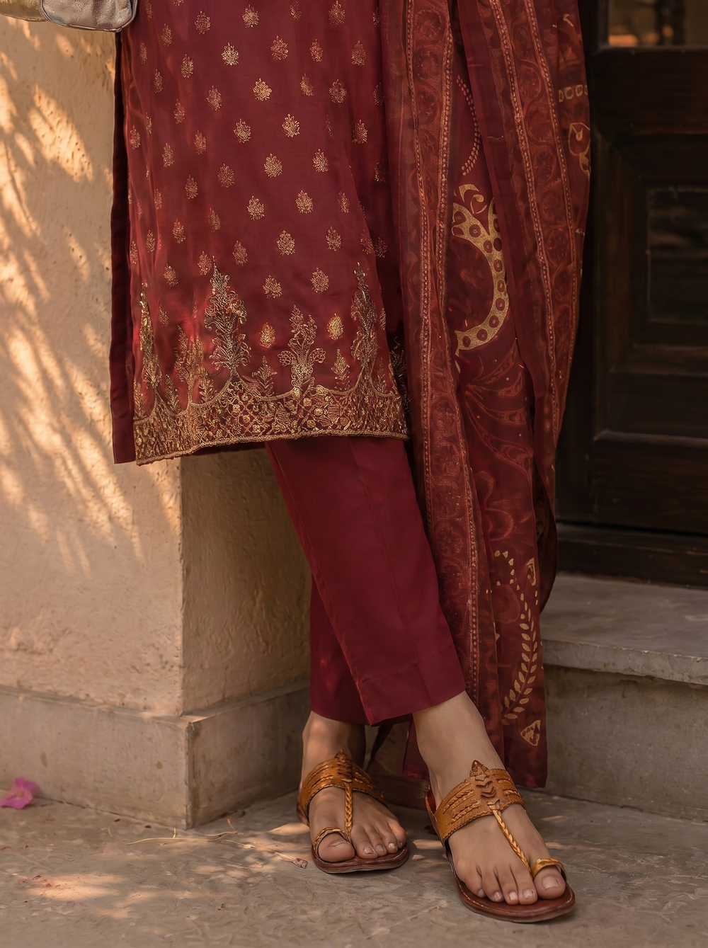 Block and Bloom by HZ Textiles RTW Embroidered Cotton 3 Piece Suit HZ26PCB SBE-004-3P - Casual Collection
