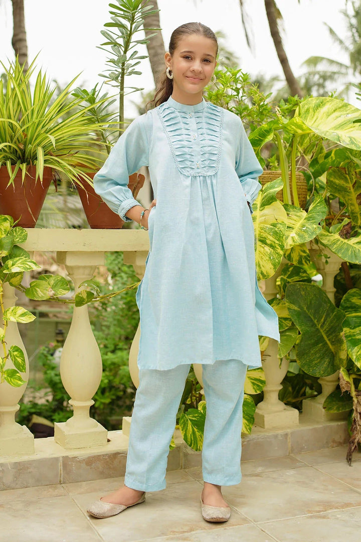 Ochre RTW Embroidered Girls 2 Piece Khaddar Embellished SC-38 - Winter Collection