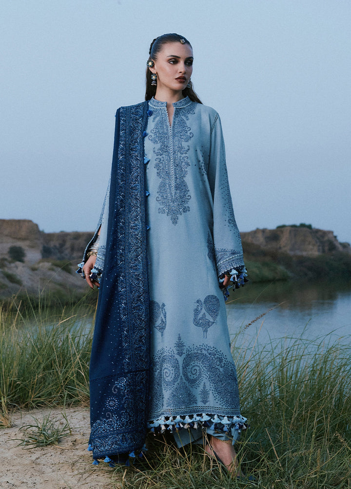Radha Kishan by Hussain Rehar Unstitched Embroidered Karandi 3 Piece Suit AAB - Winter Collection