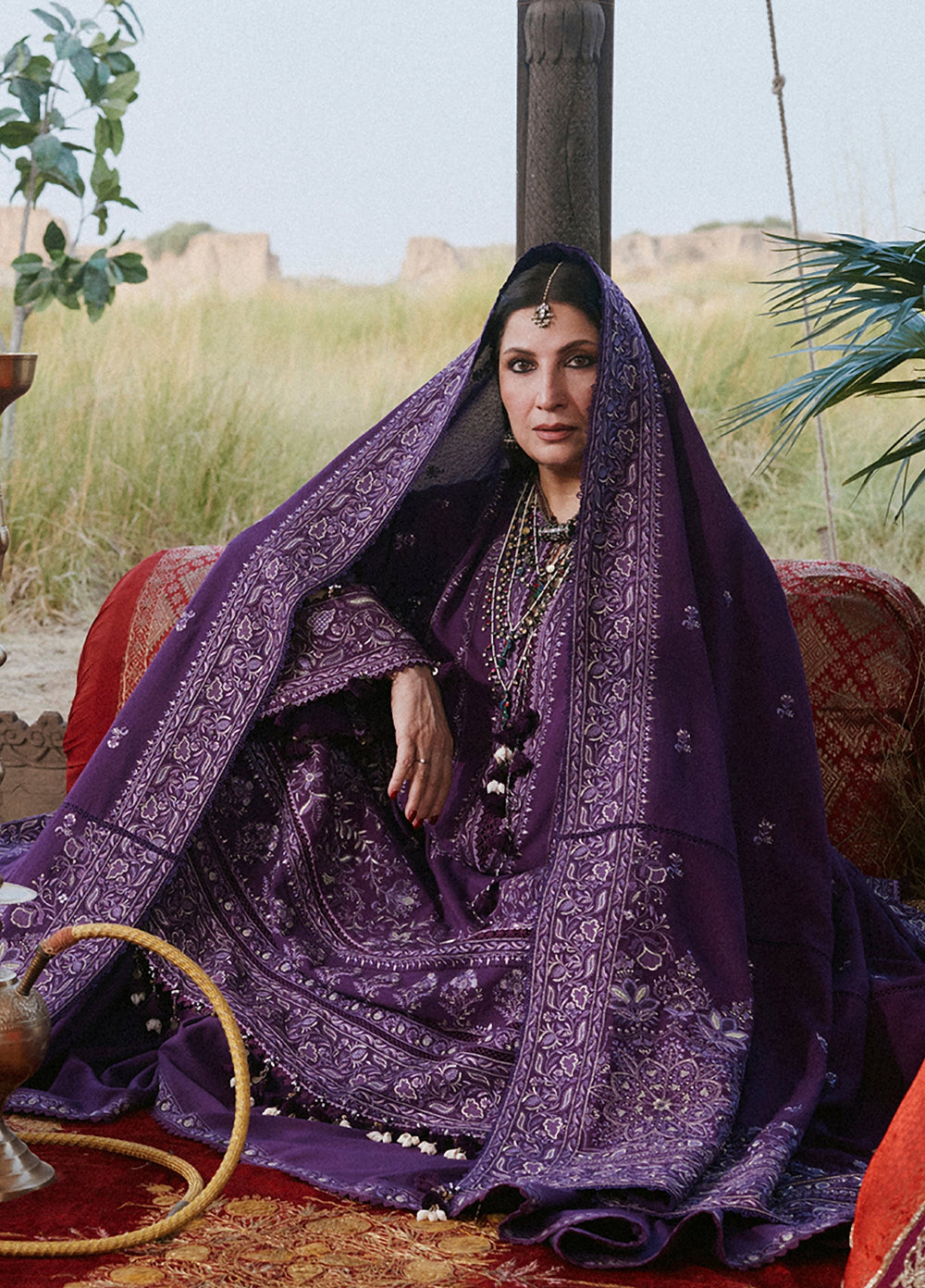 Radha Kishan by Hussain Rehar Unstitched Embroidered Karandi 3 Piece Suit SASSI - Winter Collection