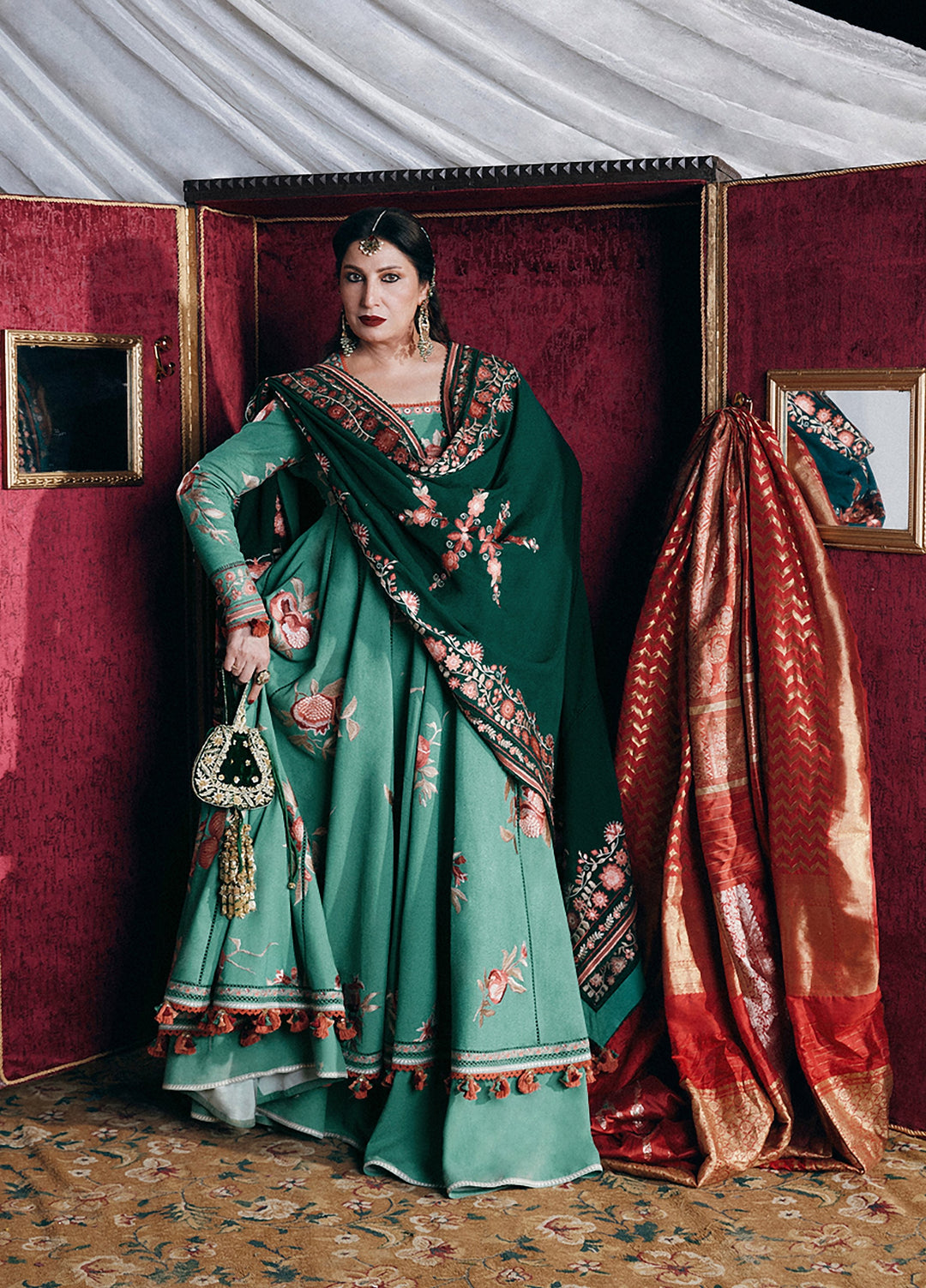 Radha Kishan by Hussain Rehar Unstitched Embroidered Karandi 3 Piece Suit ZEBA - Winter Collection