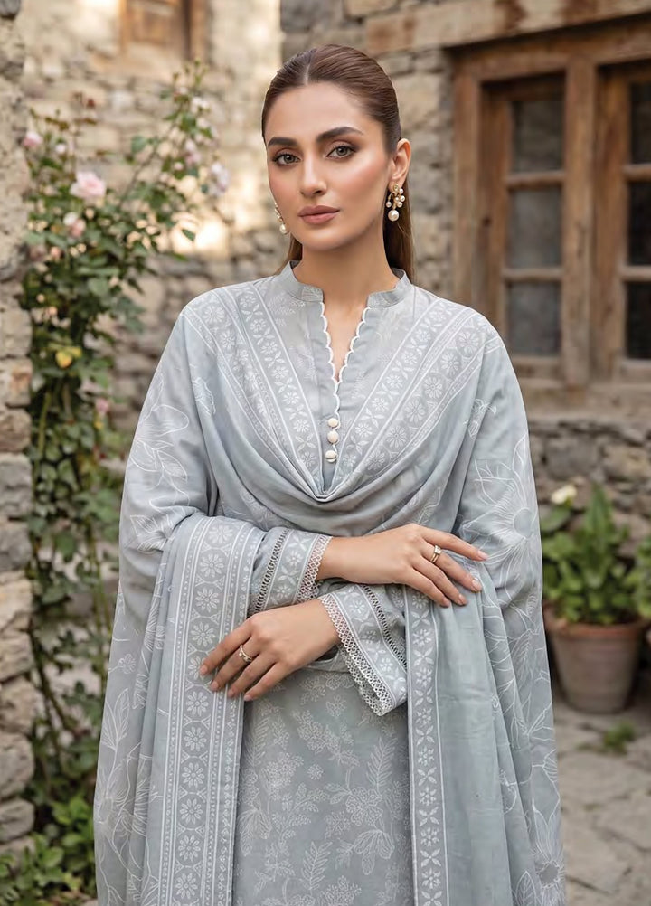 Lakhany Unstitched Printed Pashmina 3 Piece Suit LSM26UP LG-IZ-0834-A - Casual Collection