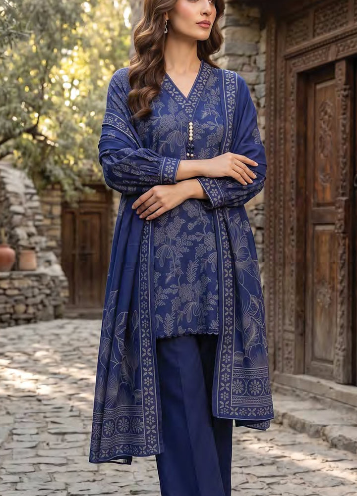 Lakhany Unstitched Printed Pashmina 3 Piece Suit LSM26UP LG-IZ-0834-C - Casual Collection