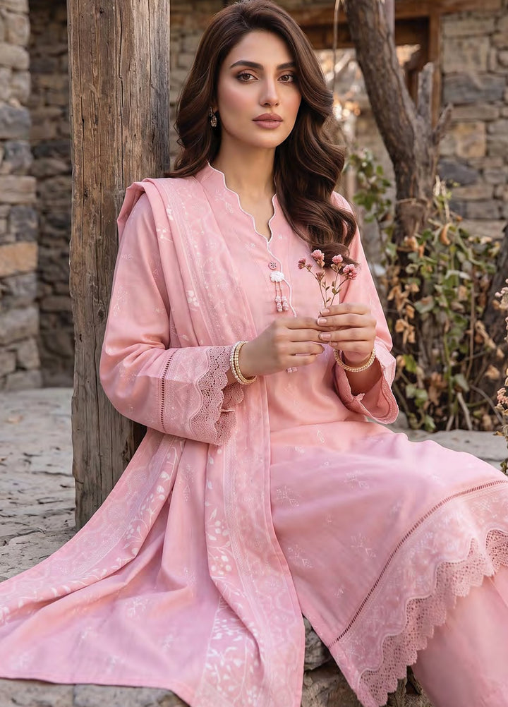 Lakhany Unstitched Printed Pashmina 3 Piece Suit LSM26UP LG-RK-0196-B - Casual Collection