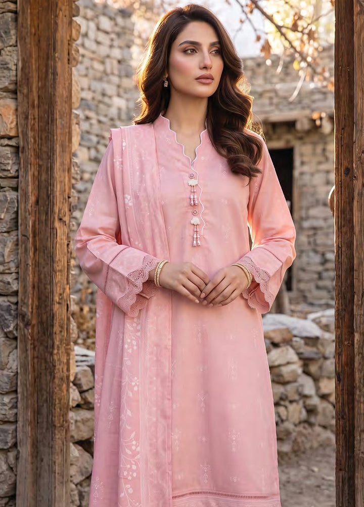 Lakhany Unstitched Printed Pashmina 3 Piece Suit LSM26UP LG-SG-0163-B - Casual Collection