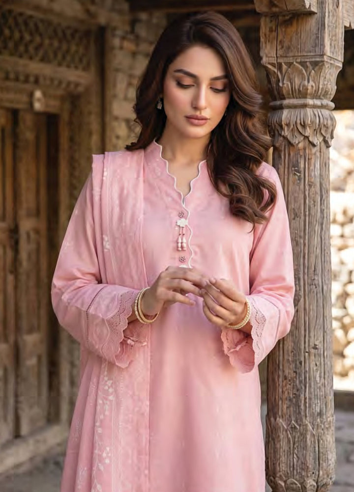 Lakhany Unstitched Printed Pashmina 3 Piece Suit LSM26UP LG-SG-0163-B - Casual Collection
