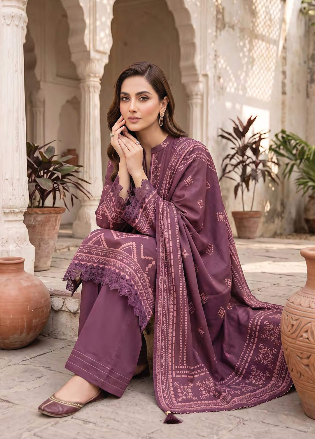 Lakhany Unstitched Printed Cashmi Wool 3 Piece Suit LSM26UCW LG-RK-0197-A - Casual Collection