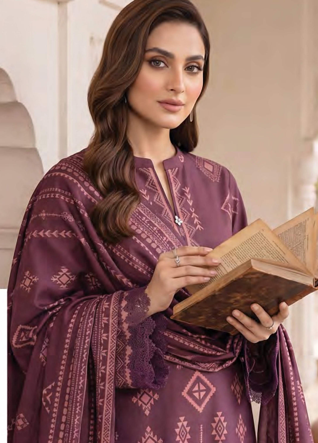 Lakhany Unstitched Printed Cashmi Wool 3 Piece Suit LSM26UCW LG-RK-0197-A - Casual Collection
