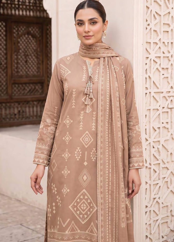 Lakhany Unstitched Printed Cashmi Wool 3 Piece Suit LSM26UCW LG-RK-0197-B - Casual Collection