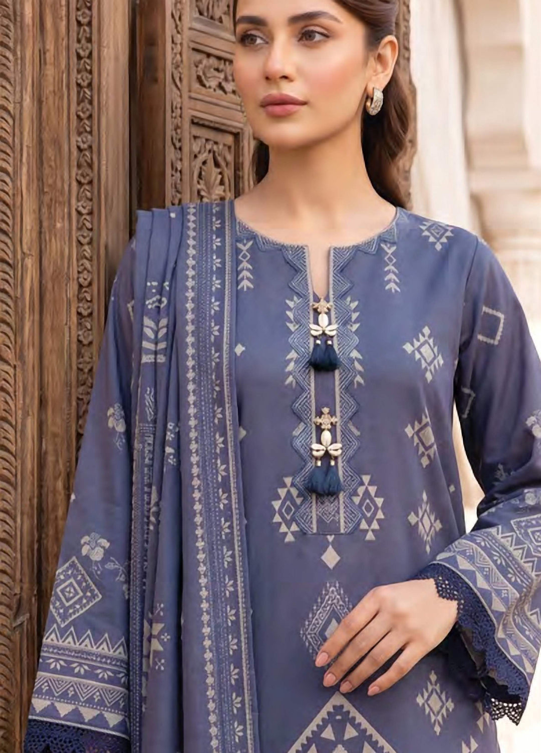 Lakhany Unstitched Printed Cashmi Wool 3 Piece Suit LSM26UCW LG-RK-0197-C - Casual Collection