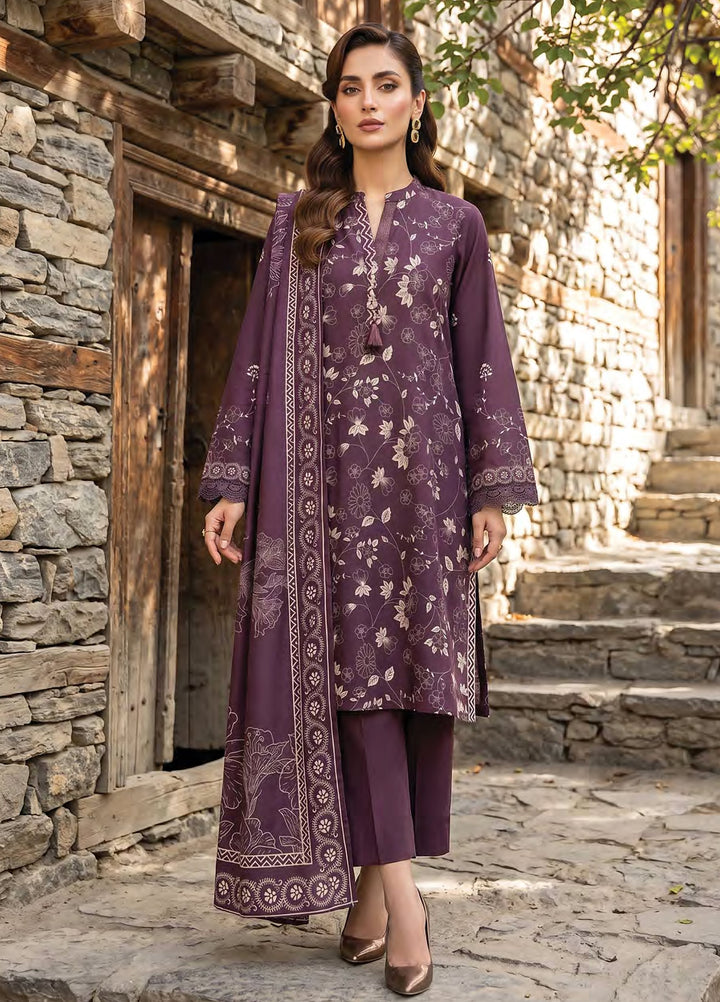 Lakhany Unstitched Printed Pashmina 3 Piece Suit LSM26UP LG-SG-0163-C - Casual Collection