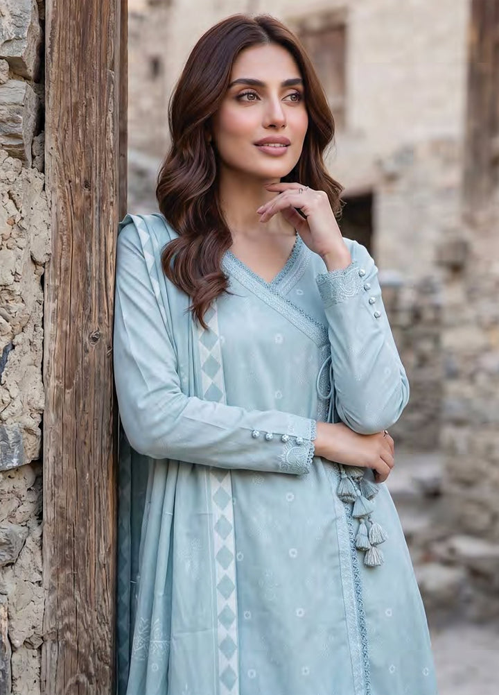 Lakhany Unstitched Printed Pashmina 3 Piece Suit LSM26UP LG-SG-0164-A - Casual Collection
