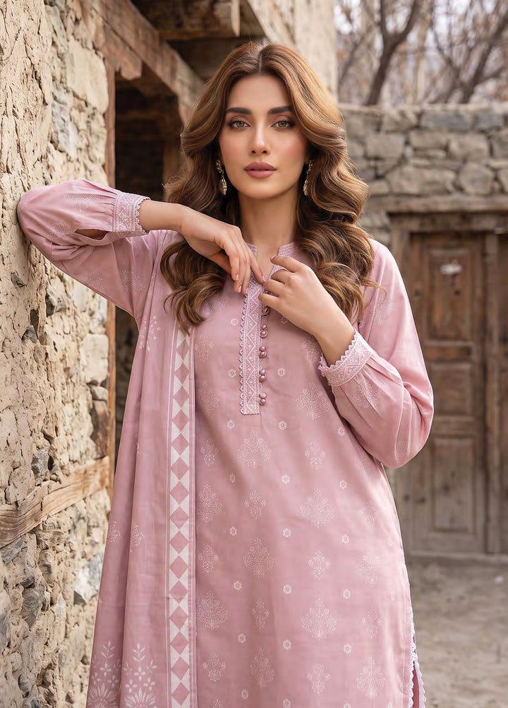 Lakhany Unstitched Printed Pashmina 3 Piece Suit LSM26UP LG-SG-0164-C - Casual Collection