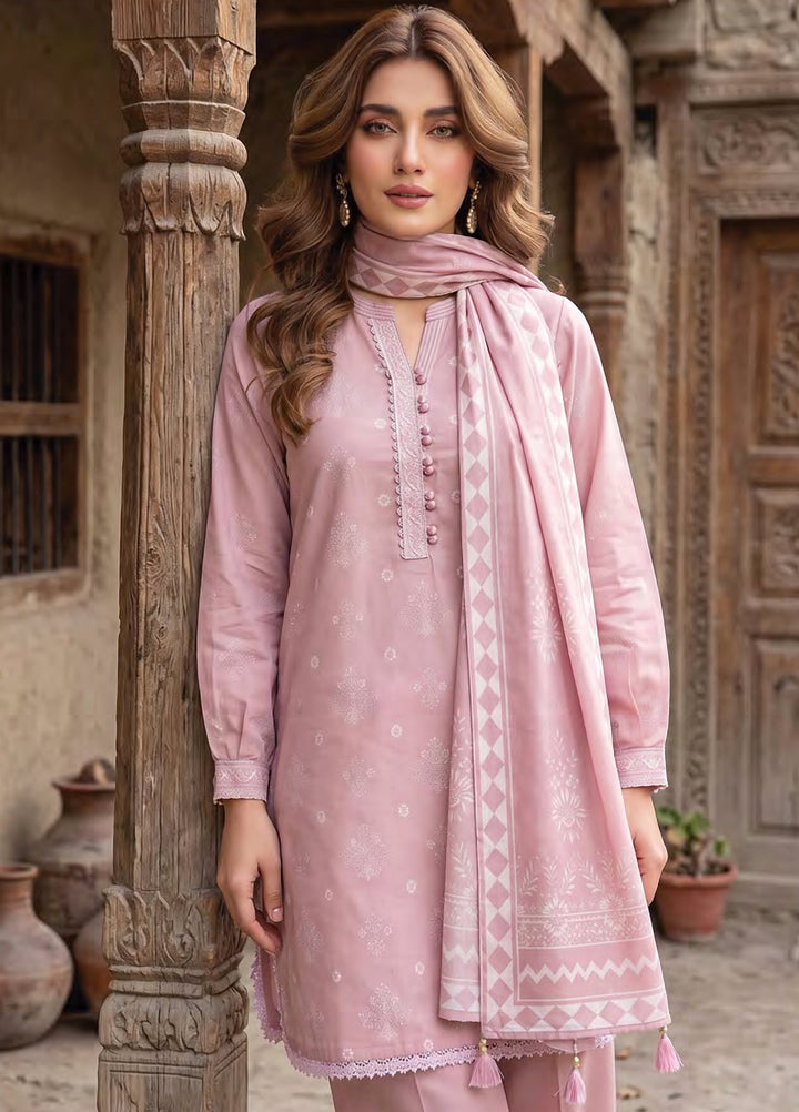Lakhany Unstitched Printed Pashmina 3 Piece Suit LSM26UP LG-SG-0164-C - Casual Collection