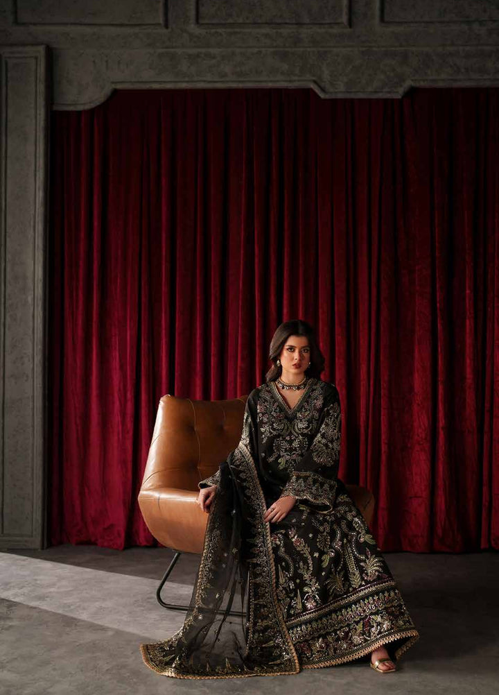 Verve Silk Edit by Emaan Adeel Unstitched Embroidered Raw Silk 3 Piece Suit EA26UVF Luce - Festive Collection