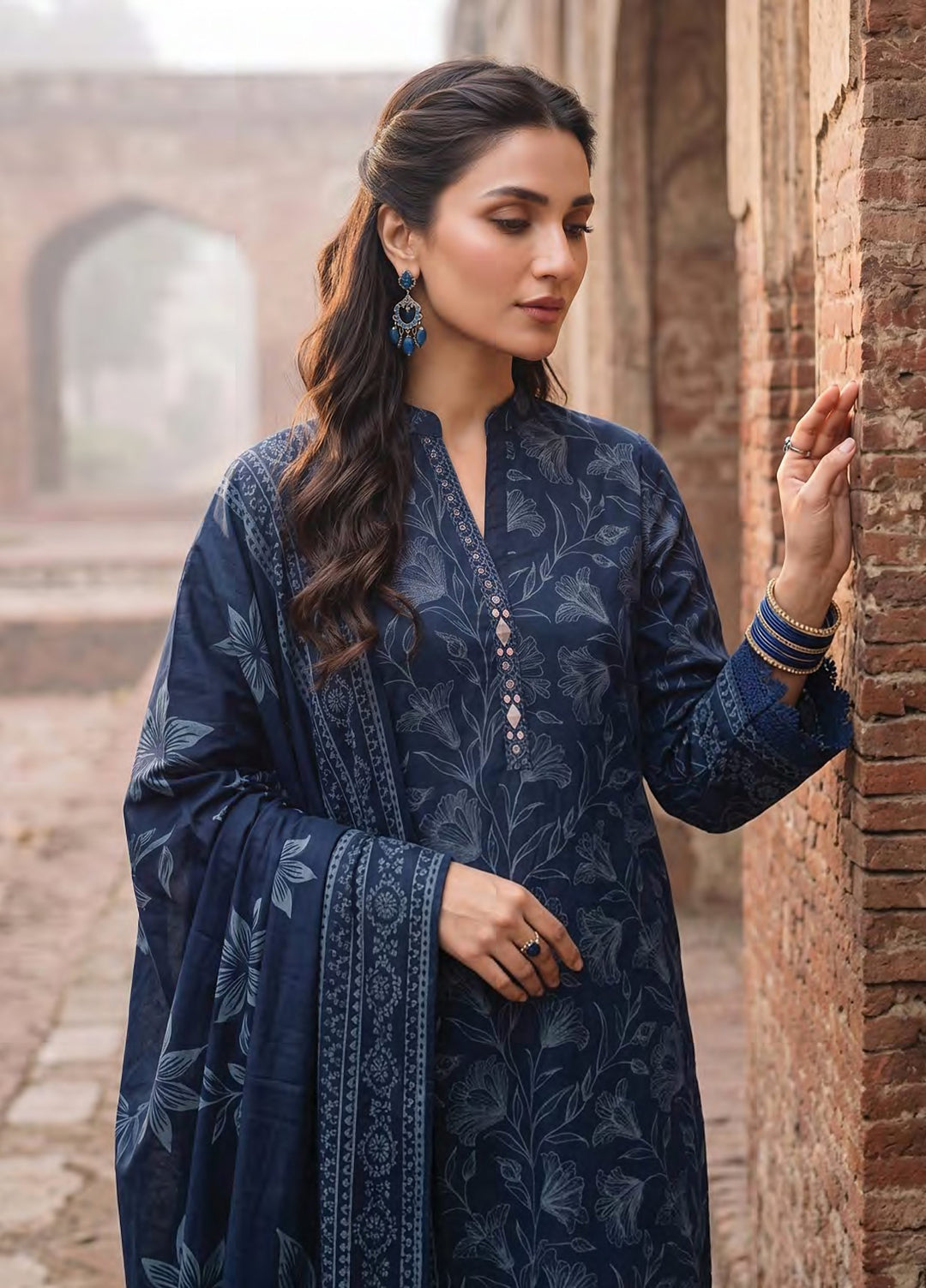 Cashmi by Lakhany Unstitched Printed Wool 3 Piece Suit LSM26UC LG-RK-0198-A - Winter Collection
