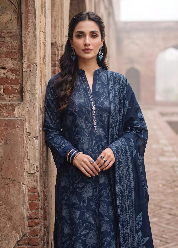 Cashmi by Lakhany Unstitched Printed Wool 3 Piece Suit LSM26UC LG-RK-0198-A - Winter Collection