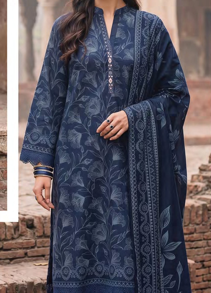 Cashmi by Lakhany Unstitched Printed Wool 3 Piece Suit LSM26UC LG-RK-0198-A - Winter Collection