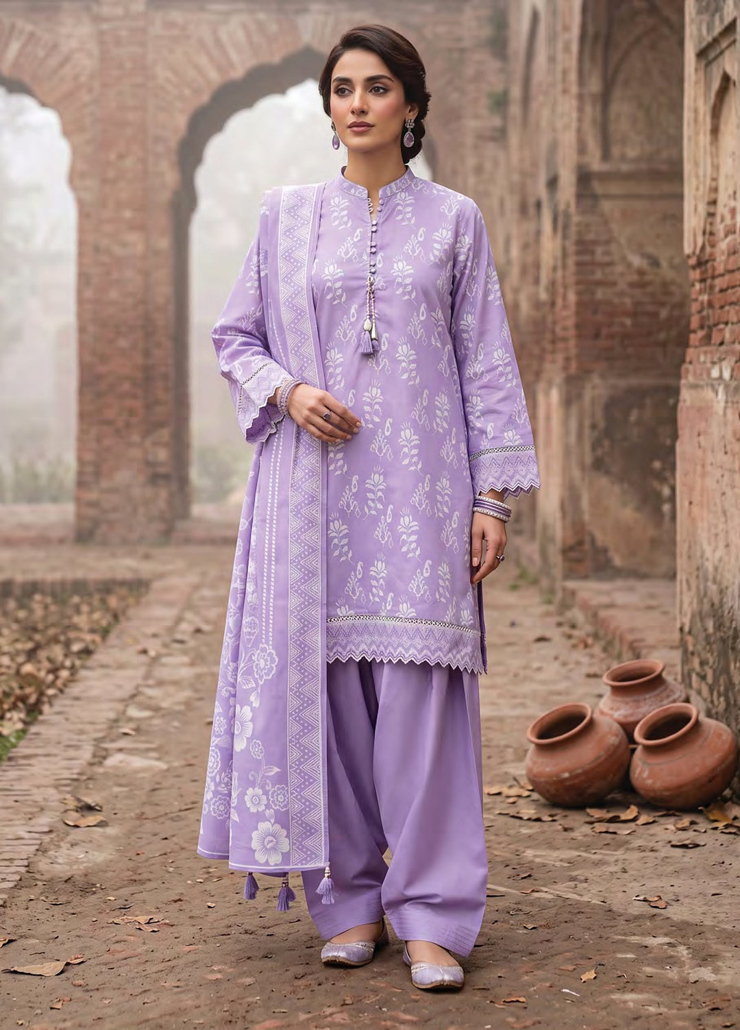Cashmi by Lakhany Unstitched Printed Wool 3 Piece Suit LSM26UC LG-RL-0532-B - Winter Collection