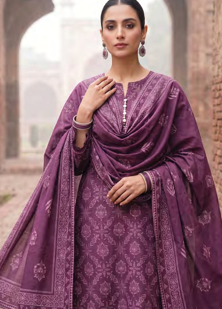 Cashmi by Lakhany Unstitched Printed Wool 3 Piece Suit LSM26UC LG-RL-0533-A - Winter Collection