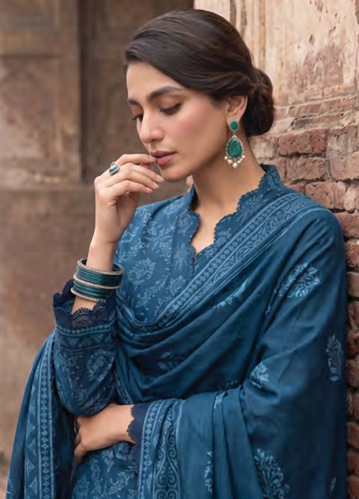 Cashmi by Lakhany Unstitched Printed Wool 3 Piece Suit LSM26UC LG-RL-0533-B - Winter Collection