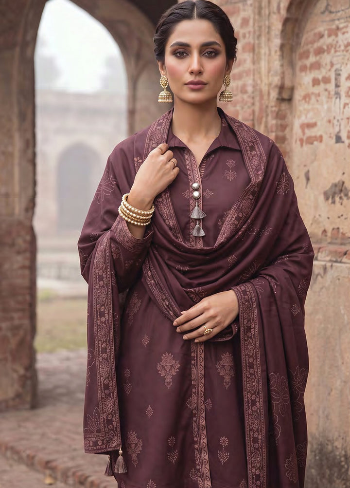Cashmi by Lakhany Unstitched Printed Wool 3 Piece Suit LSM26UC LG-SG-0166-C - Winter Collection