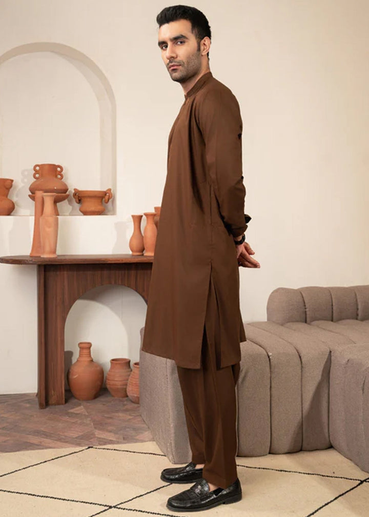 Junoon by Buraq Mens RTW Embroidered Wash N Wear 2 Piece Suit Rustam Casual Collection