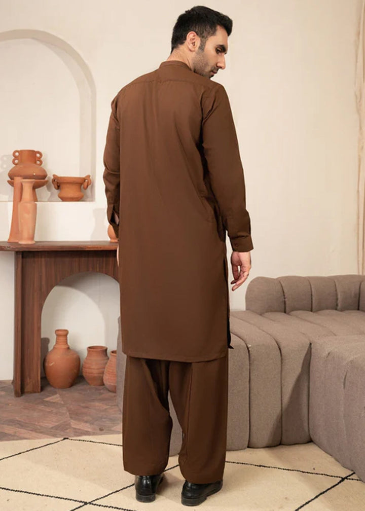 Junoon by Buraq Mens RTW Embroidered Wash N Wear 2 Piece Suit Rustam Casual Collection