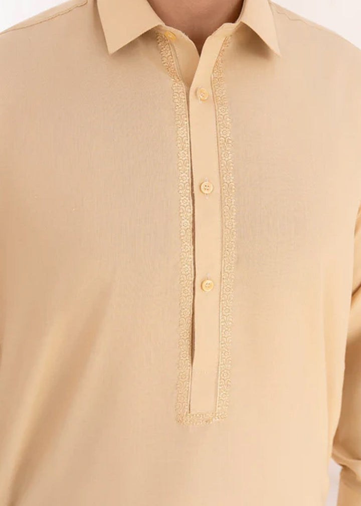 Farmanrawa by Buraq Mens RTW Embroidered Wash N Wear 2 Piece Suit Hamza Casual Collection