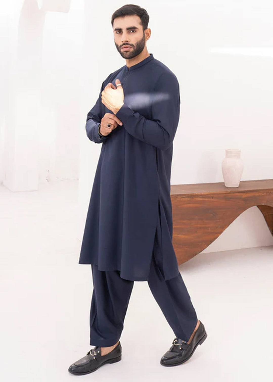Junoon by Buraq Mens RTW Embroidered Wash N Wear 2 Piece Suit Parwaaz Casual Collection