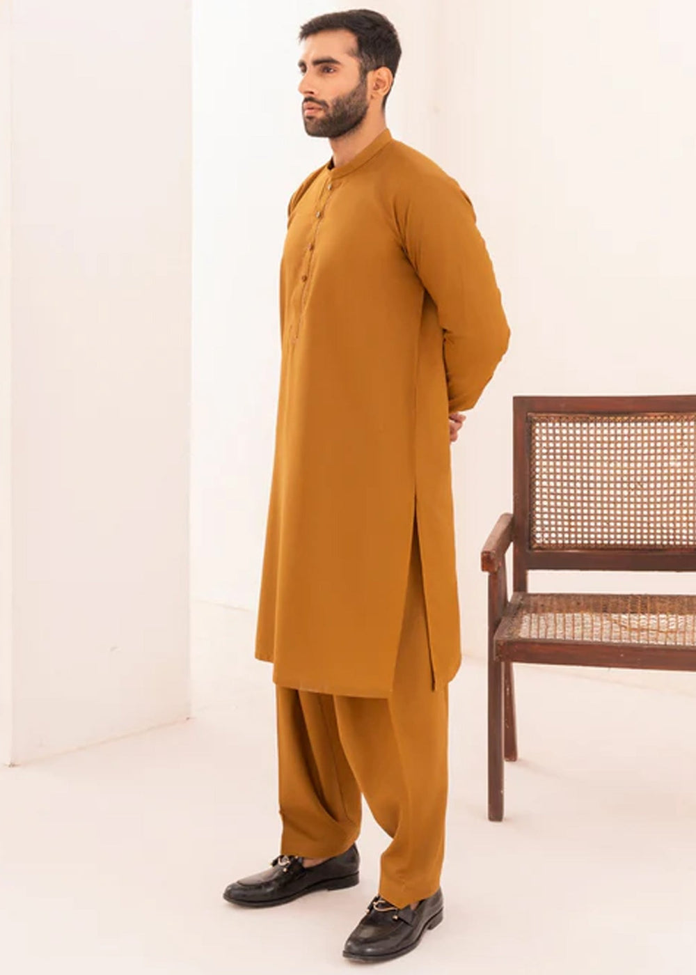 Junoon by Buraq Mens RTW Embroidered Wash N Wear 2 Piece Suit Rumi Casual Collection