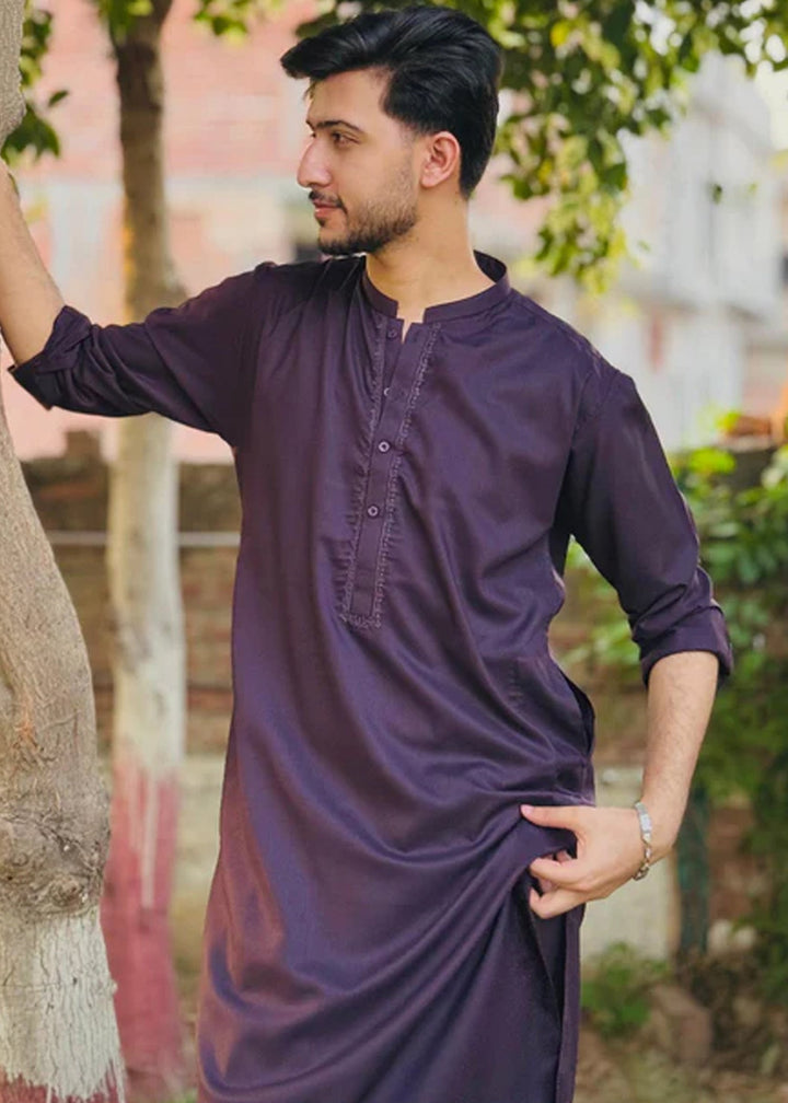 Junoon by Buraq Mens RTW Embroidered Wash N Wear 2 Piece Suit Qaid Casual Collection