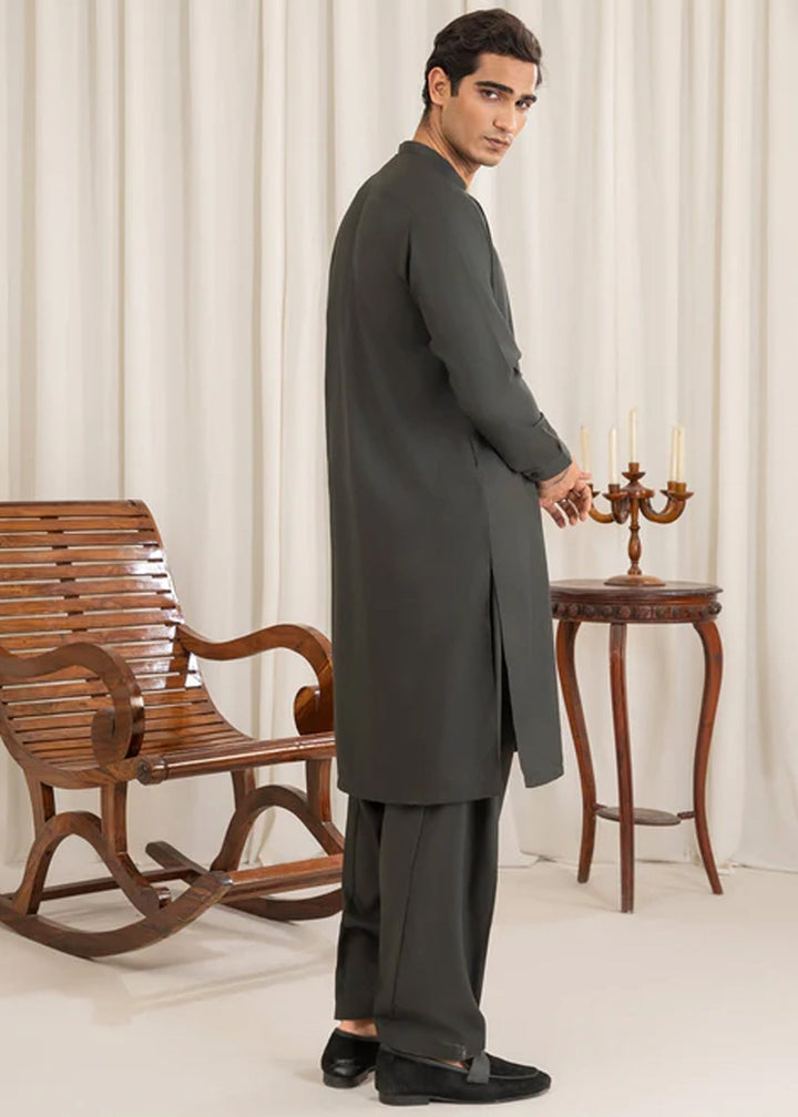 Junoon by Buraq Mens RTW Embroidered Wash N Wear 2 Piece Suit Shaafi Casual Collection