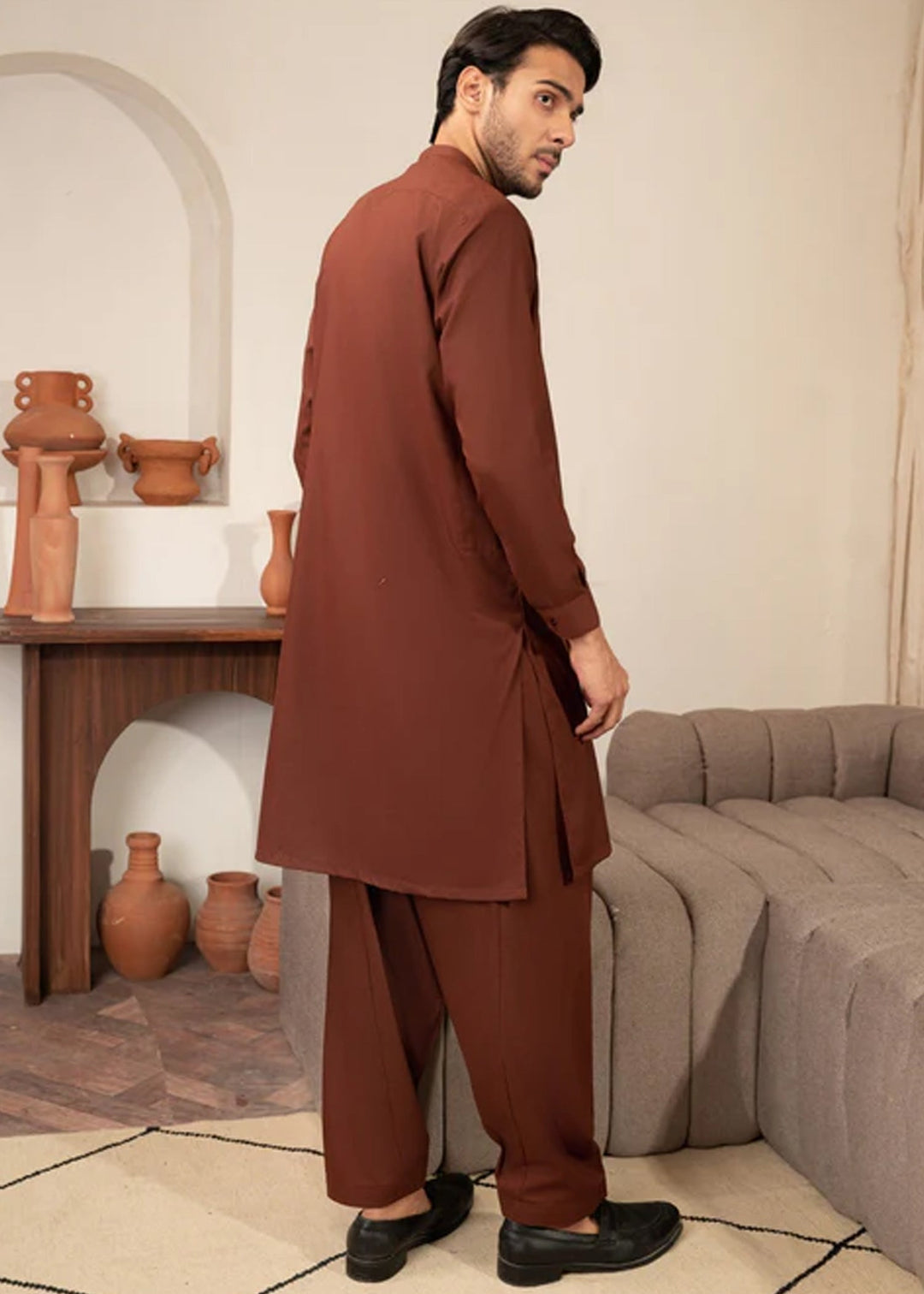 Junoon by Buraq Mens RTW Embroidered Wash N Wear 2 Piece Suit Naqsh Casual Collection