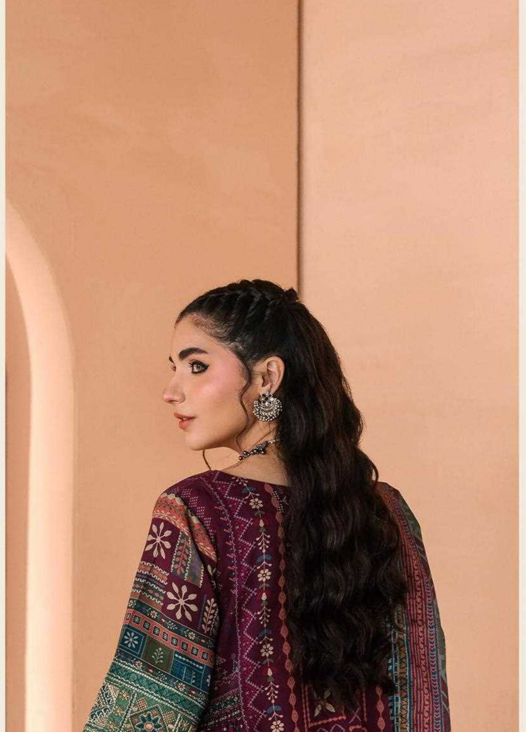 One Nation by Florent Unstitched Embroidered Viscose 3 Piece Suit FL26UON Layla - Casual Collection