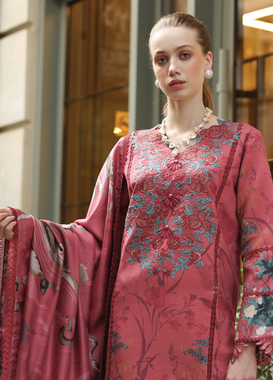Lifestyle by Rang Rasiya Unstitched Embroidered Linen Suits 3 Piece RR25LW D-06 Emily - Winter Collection