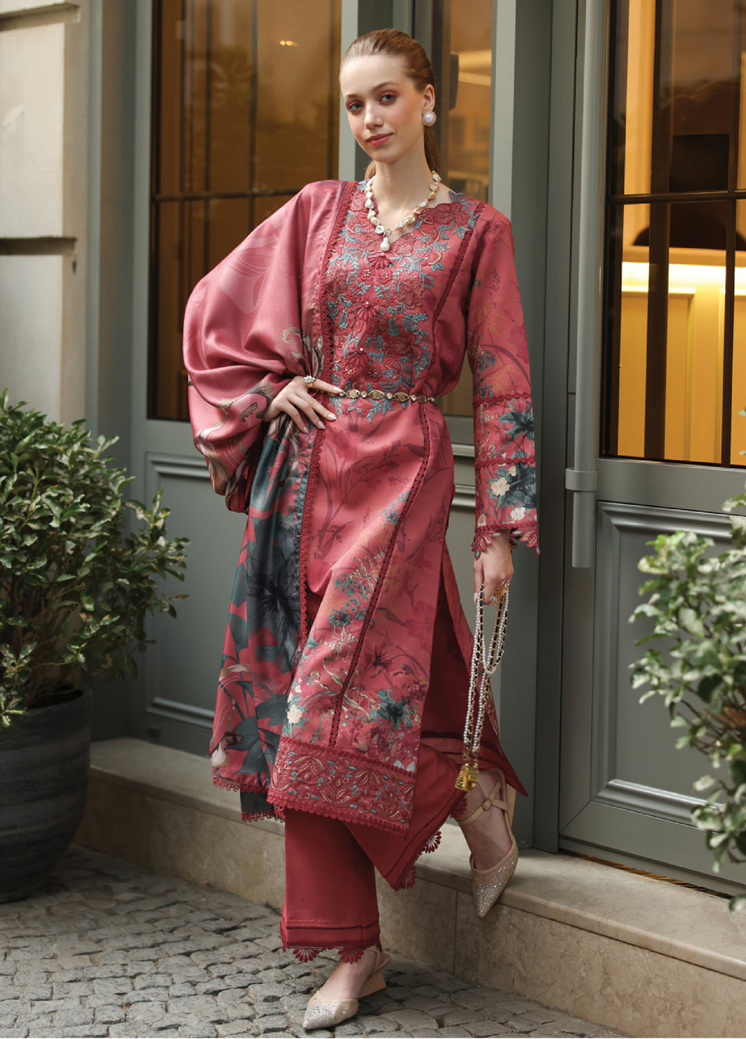 Lifestyle by Rang Rasiya Unstitched Embroidered Linen Suits 3 Piece RR25LW D-06 Emily - Winter Collection