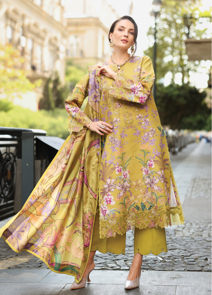 Lifestyle by Rang Rasiya Unstitched Embroidered Linen Suits 3 Piece RR25LW D-08 Eva - Winter Collection