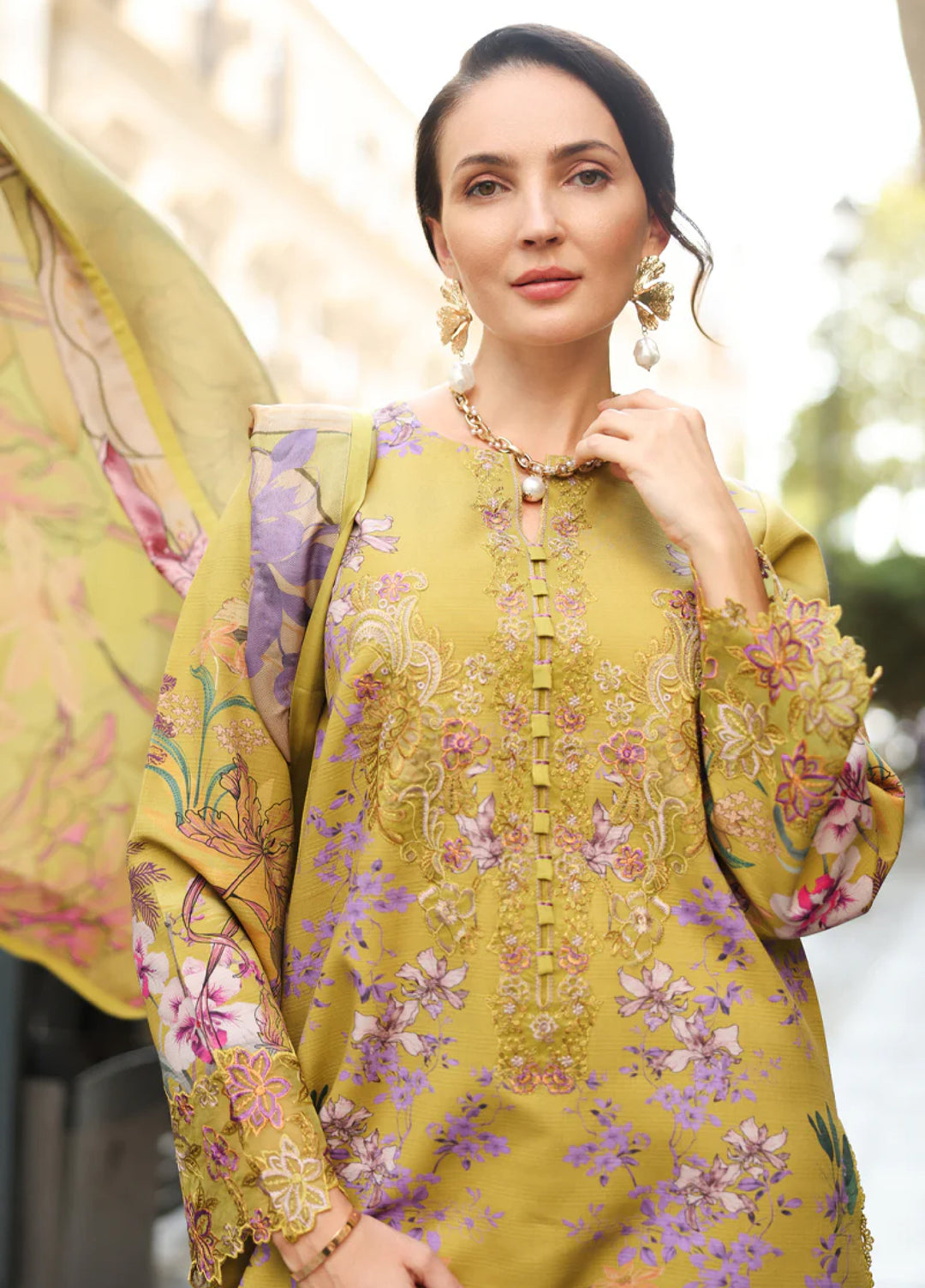 Lifestyle by Rang Rasiya Unstitched Embroidered Linen Suits 3 Piece RR25LW D-08 Eva - Winter Collection