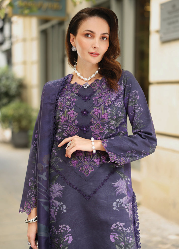 Lifestyle by Rang Rasiya Unstitched Embroidered Linen Suits 3 Piece RR25LW D-10 Ella - Winter Collection