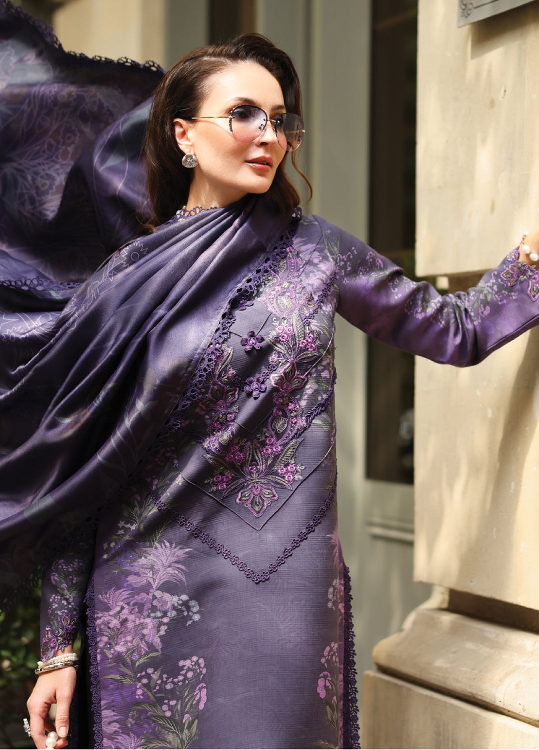 Lifestyle by Rang Rasiya Unstitched Embroidered Linen Suits 3 Piece RR25LW D-10 Ella - Winter Collection