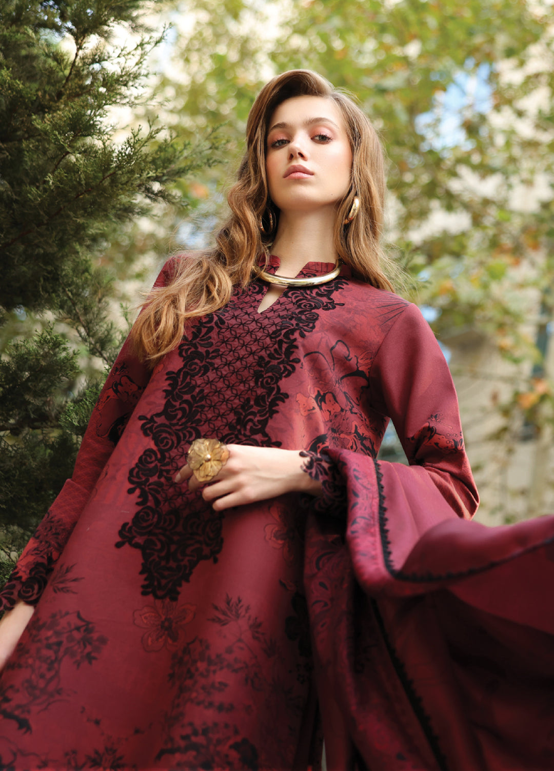 Lifestyle by Rang Rasiya Unstitched Embroidered Khaddar Suits 3 Piece RR25LW D-13 Abigail - Winter Collection
