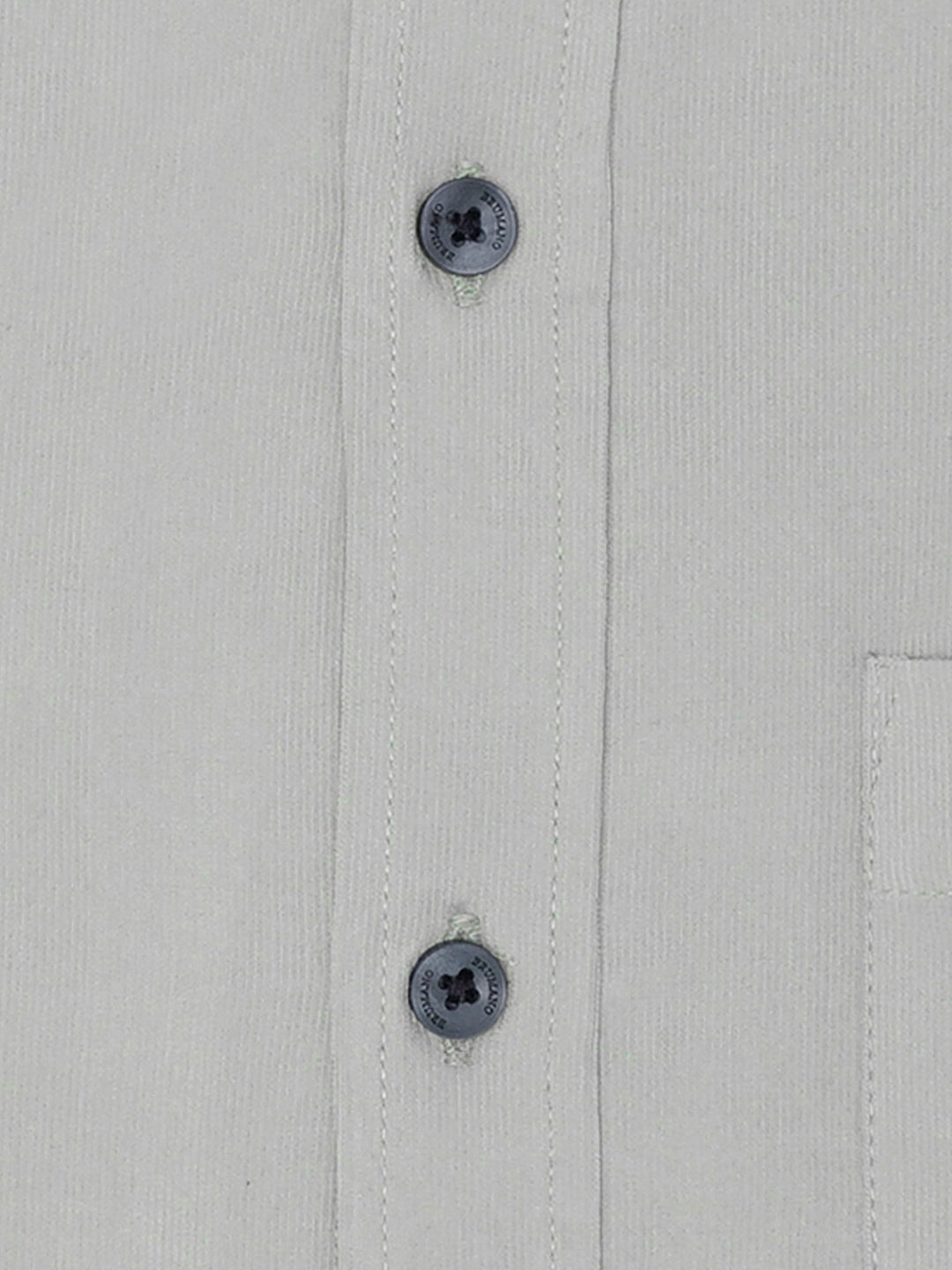Brumano Ready To Wear Shirts Men 1 Piece Cotton Light Grey Corduroy Shirt 0-31-025-4169 - Summer Collection