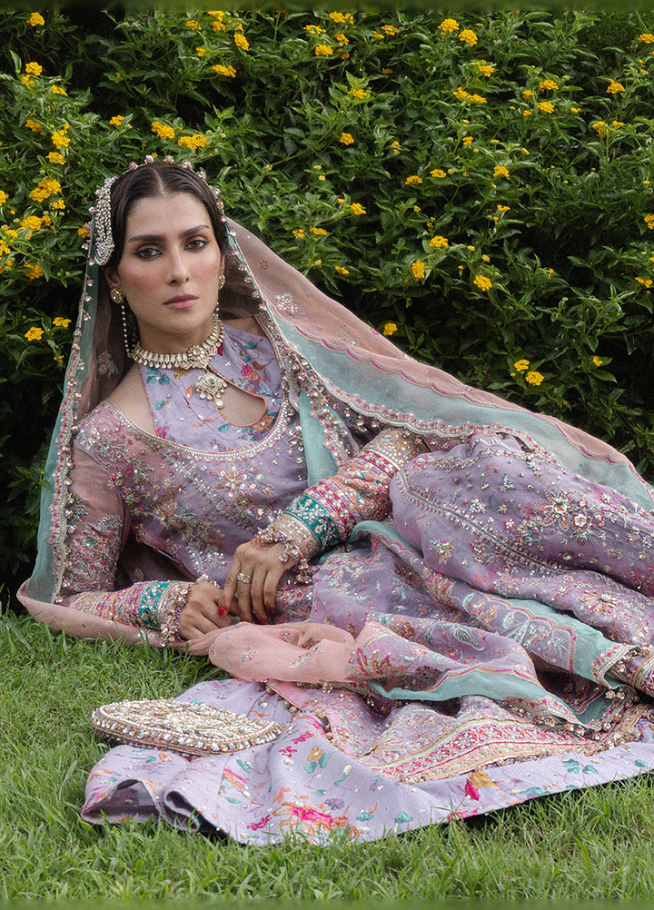 The Doll House by Hussain Rehar Unstitched Embroidered Organza 3 Piece Suit HR26UDH Gulrang D-853 - Wedding Collection
